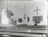 Östra partiet i Högsby kyrka. Fotot taget under renoveringen på 1930-talet.