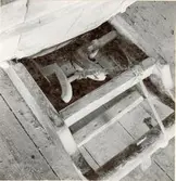 Konstruktionsdetalj på Skruvshults hjulkvarn.