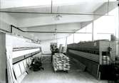Arbete i Kährs fabriker. Plank för golvtillverkning.