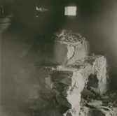 Holmskog, Mellanbyn. Interiör av bastu från laven.