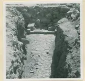 Ett schakt till en arkeologisk utgrävning vid Krusenstiernska trädgården.