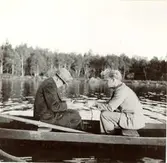 Lagning av abborrnät.