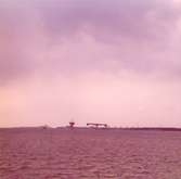 Ölandsbrobygget sett från Kalmar.