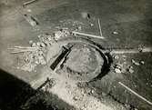 Från utgrävningen av Kärntornet i Borgholms slottsruin sommaren 1929.