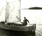 Lilla lotsbåten för segel.