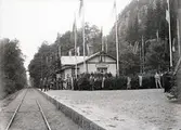 Lilleskogs station inför kungabesök.