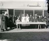 Kvänums marknad 1930-talet.
Bl.a. Marianne Winroth, Elsa Larsson och Inga-Lena Magnusson.