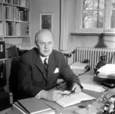 Bibliotekarie Bengt Stenberg, 1962.