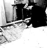 Skara. 
Museet. 
Läggning av golv i Kråks flygel 14/3 1967.