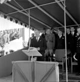 Skara. Kung Gustaf VI Adolf på Hushållningssällskapets utställning 14-16 juni 1957.