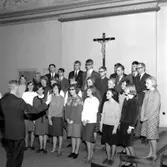 Skara. 
Domkyrkan, ungdomskör 1964.
Direktör Allan Haglund.
