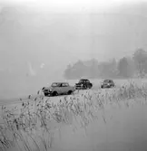 Biltävling på Skärvalångens is 1967.