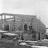 Skara. Idrottshallen bygges 1962.

Foto: Stig Rehn 1. (?).