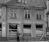 Skara. Marumsgatan. Zettervallska huset, bild tagen vid uppmätning före rivning 1962.