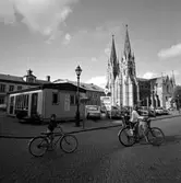 Skara. Lions club, utlottning på Stora torget 1966.