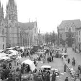 Vårmarknad i Skara, början av 1950-talet.