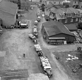 Skara. 
Panorama från CF:s silo 1968.
Bryntessons skofabrik i bakgrunden.