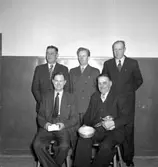 Skara. 
Kommunaltjänstemannaförbundets jul- och familjefest 1948. Folkets park, rotundan. Dahlman, V. Johansson m.fl.