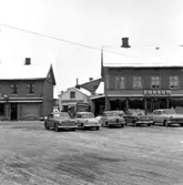 Parti av Fisktorget, Skara, 1958.