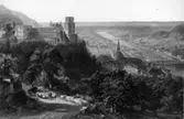Utsikten från Walkekuhr åfvan Heidelberg m. slottet.