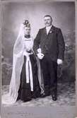 Brudparet Sven Lager och Elvira Didon, Stockholm. Vigda den 8 november 1904.