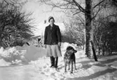 Sträng vinter vid Heljesgården. Snövall år 1940.
