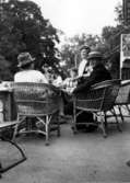 Hjalmar G. von Hall med fru och frk. Elsa Collvin.