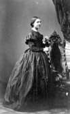 Det ena av ovanstående är skrivet på baksidan av fotot och det andra brevid fotot i albumet.

Hedvig Carolina Eleonora Nyström, född 1843 i Göteborg.
Gift Rhedin, änka före 1890.