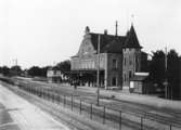 Skara station från sydost. 
Foto från 1920-talet.