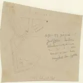 Skiss över Floras kulle då befästningarna revs.