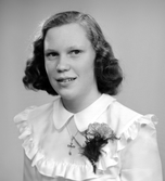 Konfirmanden Anna Greta Jansson. Foto i maj 1950.
