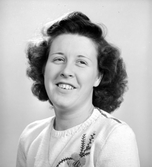 Ellen Lindström, Kastet. Foto i oktober 1945.
