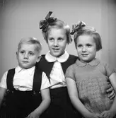 Barnen Larsson, Skärplinge. Foto i december 1957.
(Evert Larsson)


