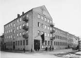 Arbetarbladet i hörnet Ruddammsgatan - Hattmakargatan på 1950-talet.