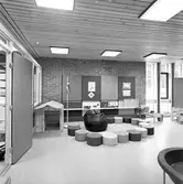 Nya församlingshuset i Bomhus, exteriör. Mars 1975