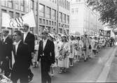 Studentparad från Vasaskolan, Gävle, 1980-tal.