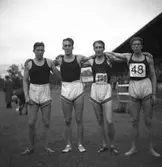Nationella idrottstävlingar på Strömvallen.
Gävle år 1936.