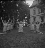 Socialdemokraternas friluftmöte vid Rettigs villa.
16/8 1942