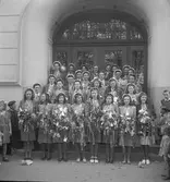 Realexamen. Läroverket första dagen. 1946