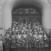 Realexamen. Läroverket första dagen. 1946