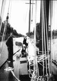 Från Göta kanal, Ruben Mattsson och Werner Bengtzon. Foto 1923.