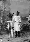 Ateljéporträtt - Karl Bernhard Erikssons flicka, Östhammar, Uppland 1919