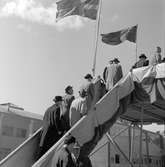 Den 18 april 1961. Gävle Varv. Stapelavlöpning av M/S 109








