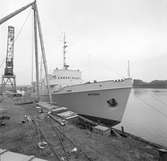 Den 27 november 1959. Gävle Varv. Båt från Ryssland.


