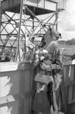 Den 27 augusti 1953. Gävle Varv. Sjösättning av båten M/S Lombardia

