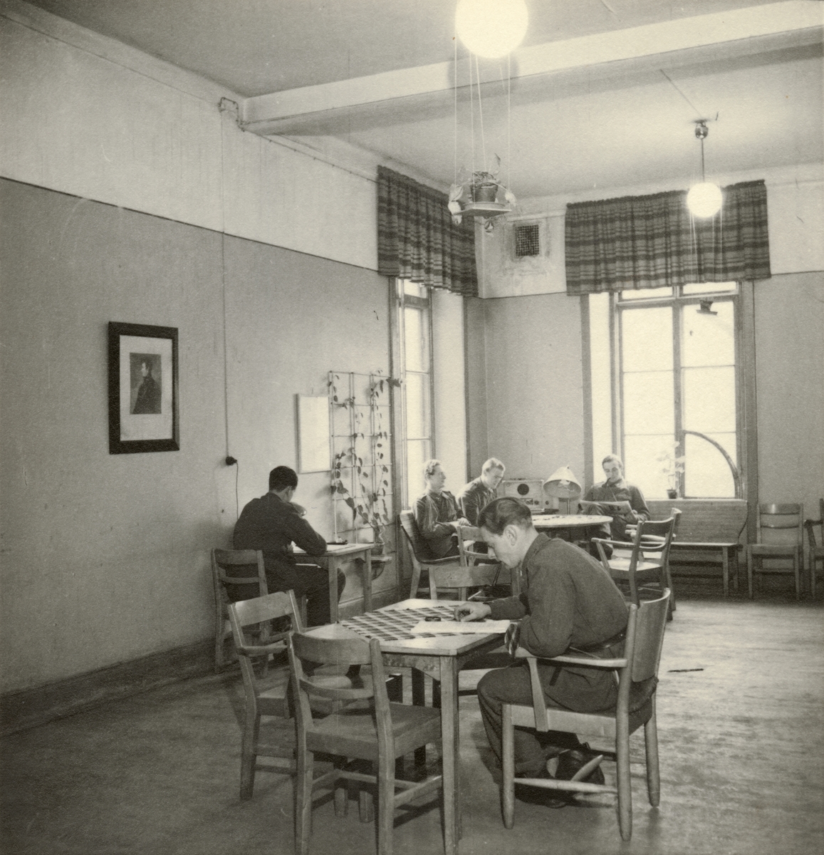 Lennart af Petersens, 9:e batteriets dagrum, Svea artilleriregemente A 1, våren 1947.