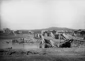 Tandöbron raserad av vårfloden år 1916