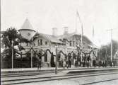 Trekantens järnvägsstation 1905 eller tidigare.