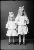 Barnporträtt - två flickor, Östhammar, Uppland