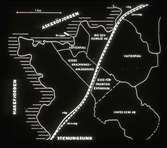 Skiss (karta), över industriområdet (Esso, Modo, Unifos och Vattenfall).